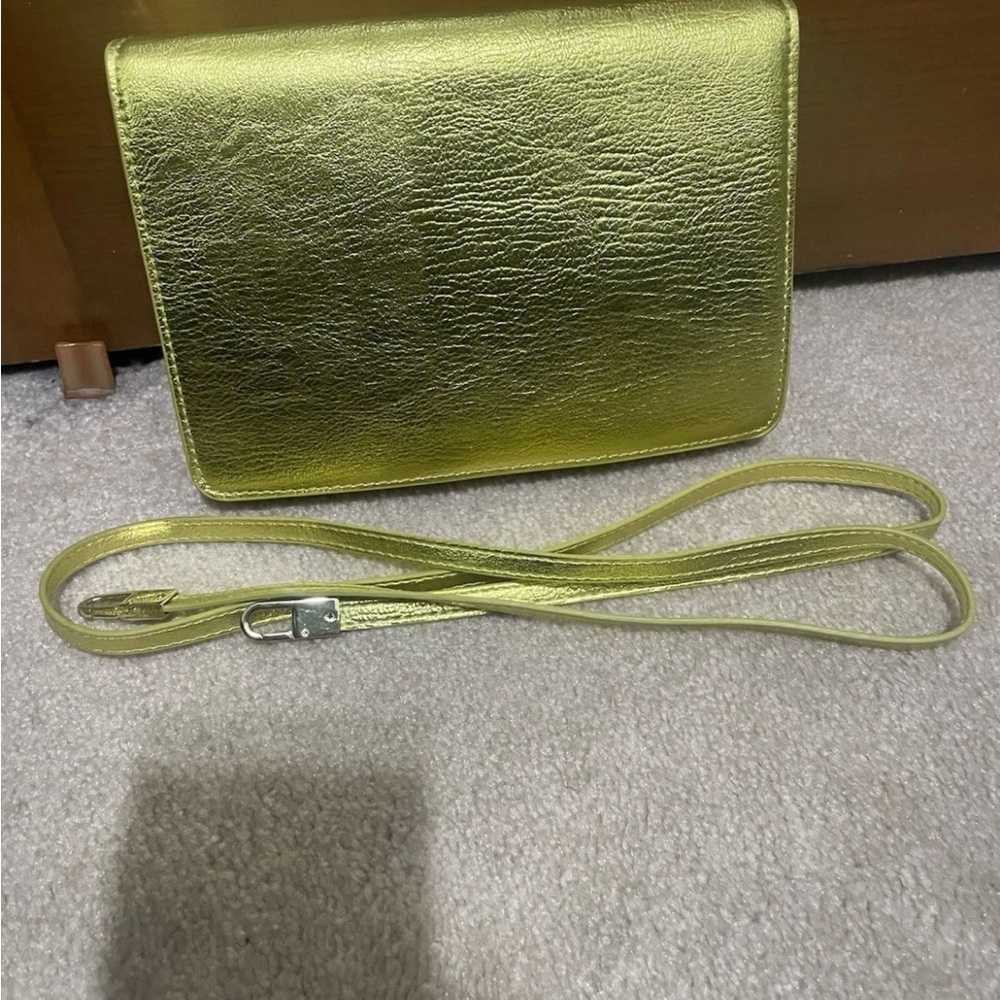 H&M Shimmering Lime Green Crossbody Bag